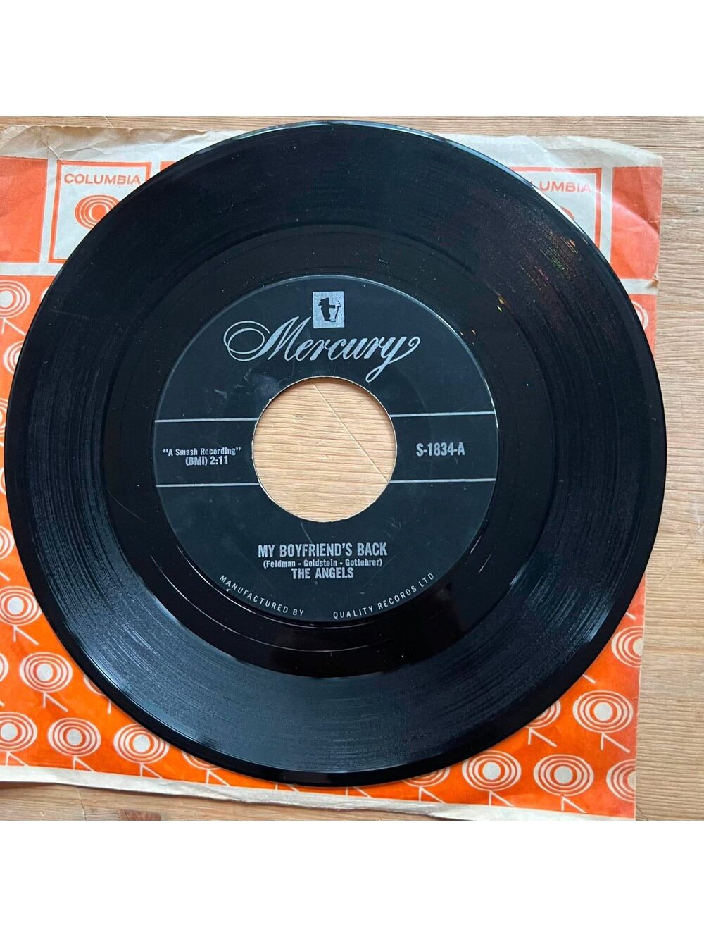 The Angels - My Boyfriend's Back/(Love Me) Now 45rpm VG+ R90